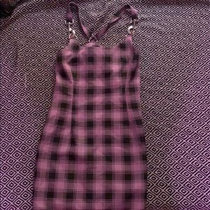 Ragged Priest Purple Plaid Dress